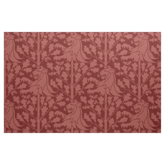 Löwen und Eichen, Brick Red Stoff (Fat Quarter (45,7 x 55,9 cm))