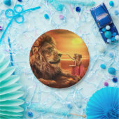 Löwen und kleine Mädchen Pappteller (Party)