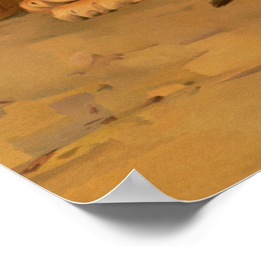 Löwen und Knochen Poster (Ecke)