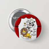 Löwen- und Lamb-Play-Angels Button (Vorne & Hinten)