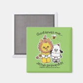 Löwen und Lamm Babys Magnet (Vorderseite/Rückseite)