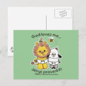 Löwen und Lamm Babys Postkarte (Vorne/Hinten)