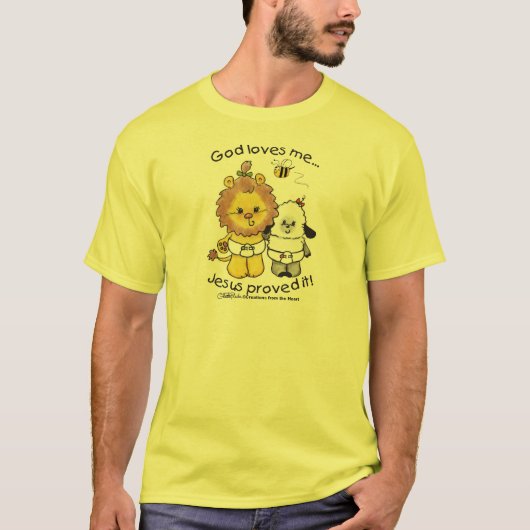 Löwen und Lamm Babys T-Shirt (Vorderseite)