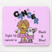 Löwen und Lamm-Boxer - Krebs schwarz und blau mach Mousepad (Vorne)