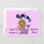 Löwen und Lamm-Boxer - Krebs schwarz und blau mach Postkarte (Vorne/Hinten)