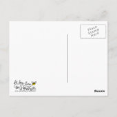 Löwen und Lamm-Boxer - Krebs schwarz und blau mach Postkarte (Rückseite)