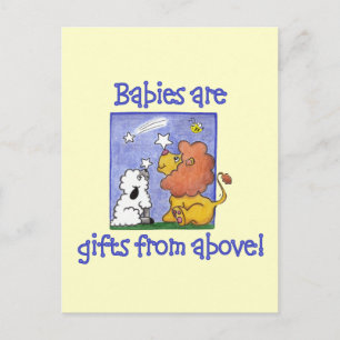 Löwen und Lamm fangen Sterne, die fallen Postkarte