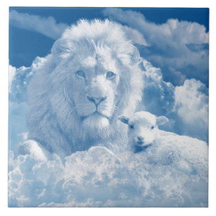 Löwen und Lamm Fliese
