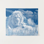 Löwen- und Lamm-Tapestry Wandteppich (Vorderseite (Horizontal))