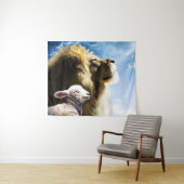 Löwen- und Lamm-Tapestry Wandteppich (Beispiel (Horizontal))