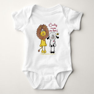 Löwen- und Lammherz-Patches Baby Strampler