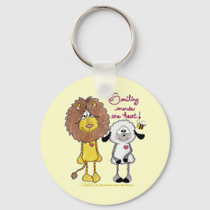 Löwen- und Lammherz-Patches Schlüsselanhänger