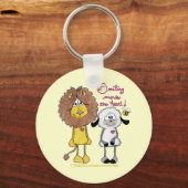 Löwen- und Lammherz-Patches Schlüsselanhänger (Vorderseite)