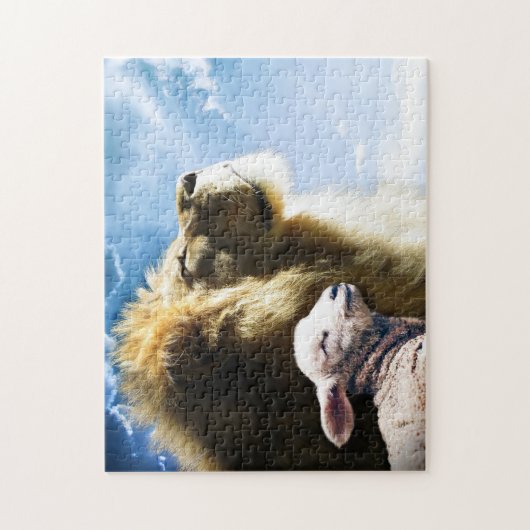Löwen- und Lammpuzzle Puzzle (Vertikal)