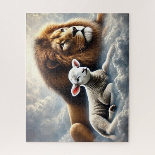 Löwen- und Lammpuzzle Puzzle (Vertikal)