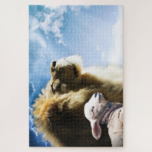 Löwen- und Lammpuzzle Puzzle (Vertikal)