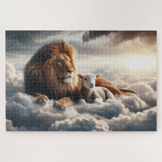 Löwen- und Lammpuzzle Puzzle (Horizontal)
