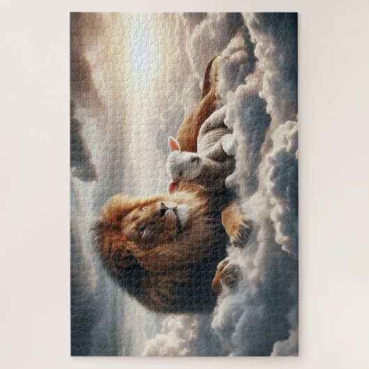 Löwen- und Lammpuzzle Puzzle (Vertikal)