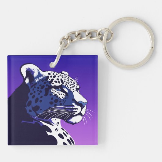 Löwen und Leopard der 80er Jahre Schlüsselanhänger (Rückseite)