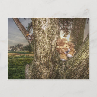 Löwen und Leopard sind Freunde Postkarte