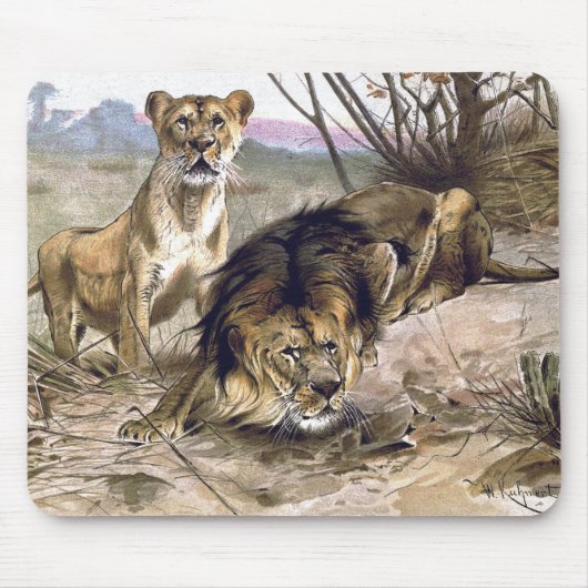 Löwen und Lioness Mousepad (Vorne)