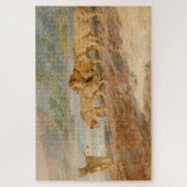 Löwen und Löwen auf der Bank eines afrikanischen F Puzzle (Vertikal)