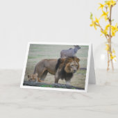 Löwen und Löwen Karte (Gelbe Blume)