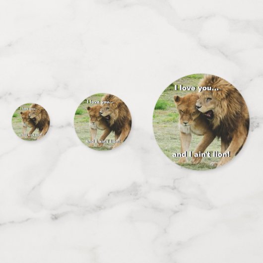 Löwen und Löwen Konfetti (Rückseiten)