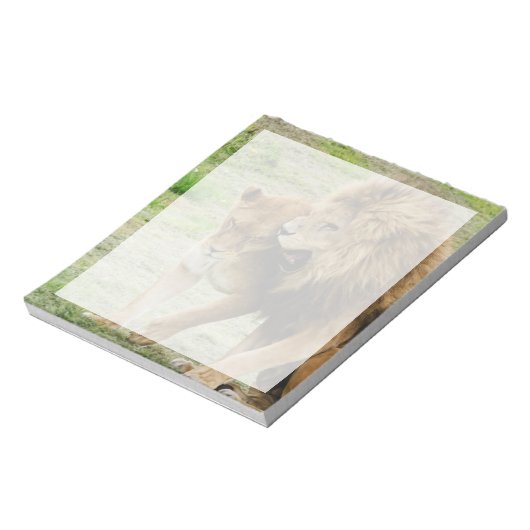 Löwen und Löwen Notizblock (Rotiert)