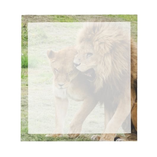 Löwen und Löwen Notizblock (Vorderseite)