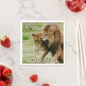 Löwen und Löwen Serviette (Beispiel)