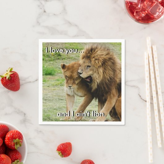 Löwen und Löwen Serviette (Beispiel)