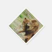 Löwen und Löwen Serviette (Ecke)