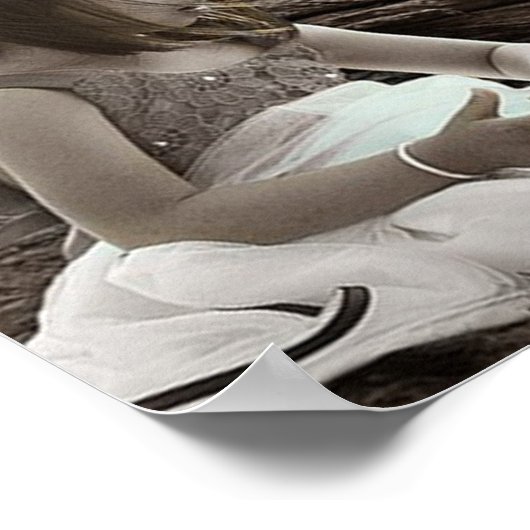 Löwen und Mädchen Poster (Ecke)