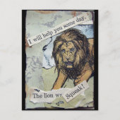 Löwen- und Mauerkollage Postkarte (Vorderseite)