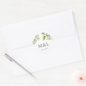 Löwen und Olive Nature Wedding Envelope Runder Aufkleber (Umschlag)