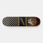 Löwen- und Paw-Prints Skateboard (Horizontal)