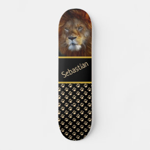 Löwen- und Paw-Prints Skateboard