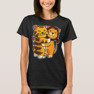 Löwen- und Tiger-Niedliche Tiere für Frauen oder M T-Shirt
