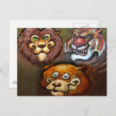 Löwen und Tiger und Bären Oh mein! Postkarte (Vorne/Hinten)