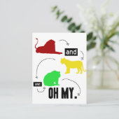Löwen und Tiger und Bären OH MY Postkarte (Stehend Vorderseite)