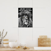Löwen verlieren nicht den Schlaf wegen Schafen Poster (Küche)