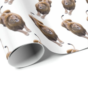 Löwen-Wahnsinn-Geschenkpapier (Farbe wählen) Geschenkpapier