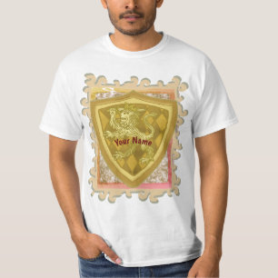 Löwen-Wappen-Schild Nachname T-Shirt