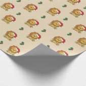 Löwen Weihnachten Wintertiere Feiertage Löwen Geschenkpapier (Ecke)