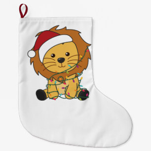 Löwen Weihnachtsschnee Wintertiere Löwen Großer Weihnachtsstrumpf