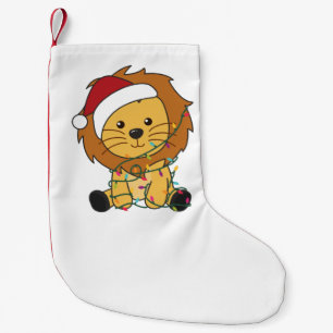 Löwen Weihnachtsschnee Wintertiere Löwen Kleiner Weihnachtsstrumpf