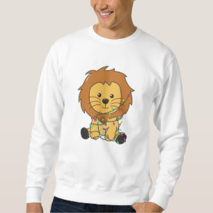 Löwen Weihnachtsschnee Wintertiere Löwen Sweatshirt