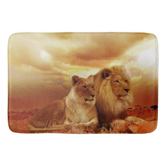 Löwen zusammen badematte (Vorderseite)