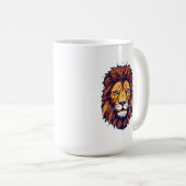 Löwenaufkleber Kaffeetasse (VorderseiteRechts)